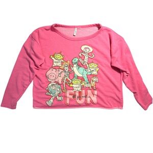 Women's Pink French Terry Toy Story Size M 1/OFF Handstitched    Disney Pixar
